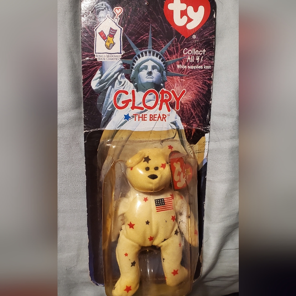 Glory the Bear Ty Beanie Baby with Errors **RARE**